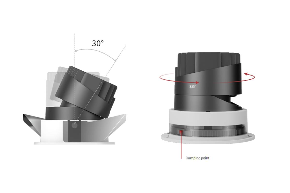 Ultimate Adjustability: Stepless Tilt + 355° Rotation