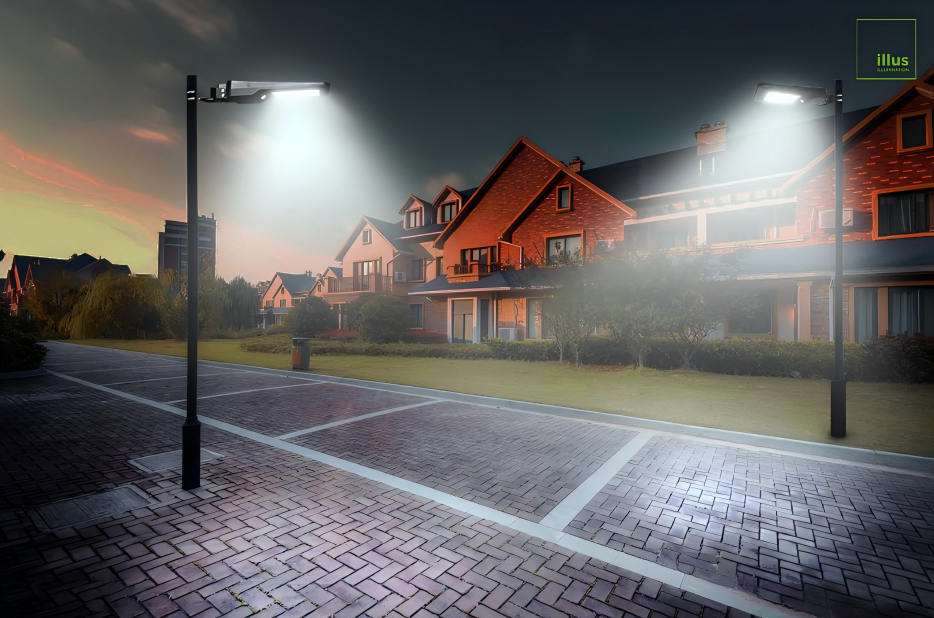 Illuslighting-led-solar-street-light-is-used-in-community-street-lighting