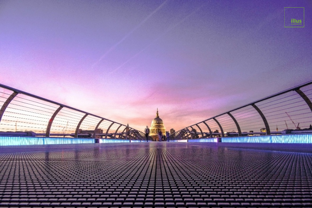 Color-Changing LED Lighting For Millennium Bridge